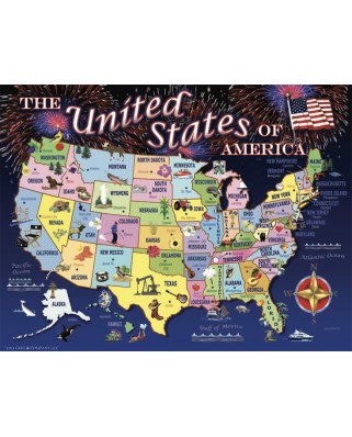 Puzzle 1000 piese SunsOut - Greg and Company - United States Map (Sunsout-37266)