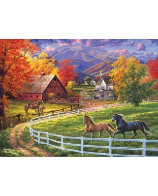 Puzzle 1000 piese SunsOut - Abraham Hunter: Horse Valley Farm (Sunsout-69792)