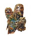 Puzzle 1000 piese XXL contur SunsOut - Forest Owls (Sunsout-97055)