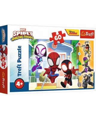 Puzzle 60 piese Trefl - Marvel Spidey Spidey and his Amazing Friends (Trefl-17371)