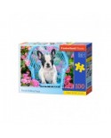 Puzzle Castorland - French Bulldog Puppy, 100 piese (111152)