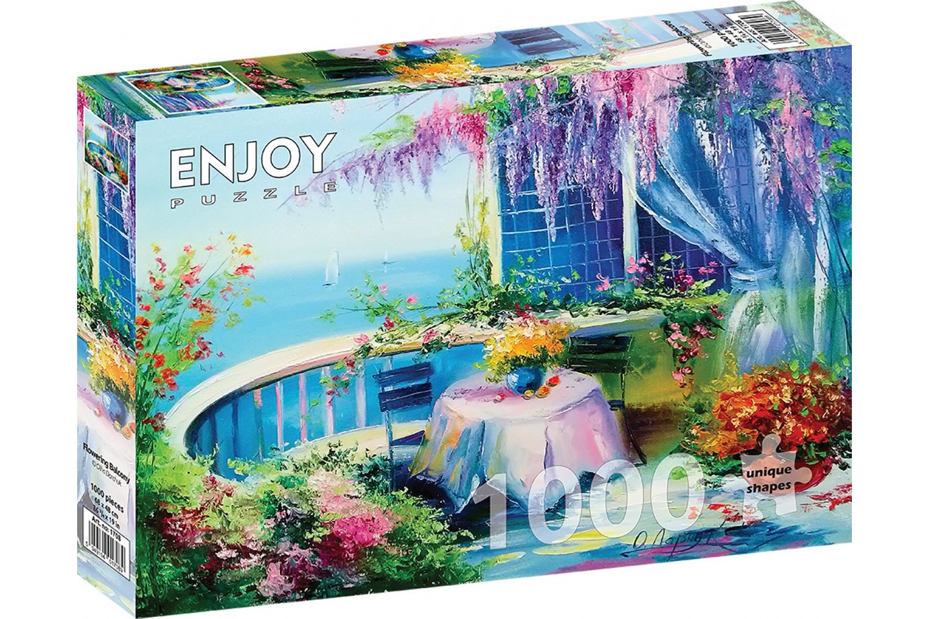 Puzzle 1000 piese ENJOY - Flowering Balcony (Enjoy-1708)