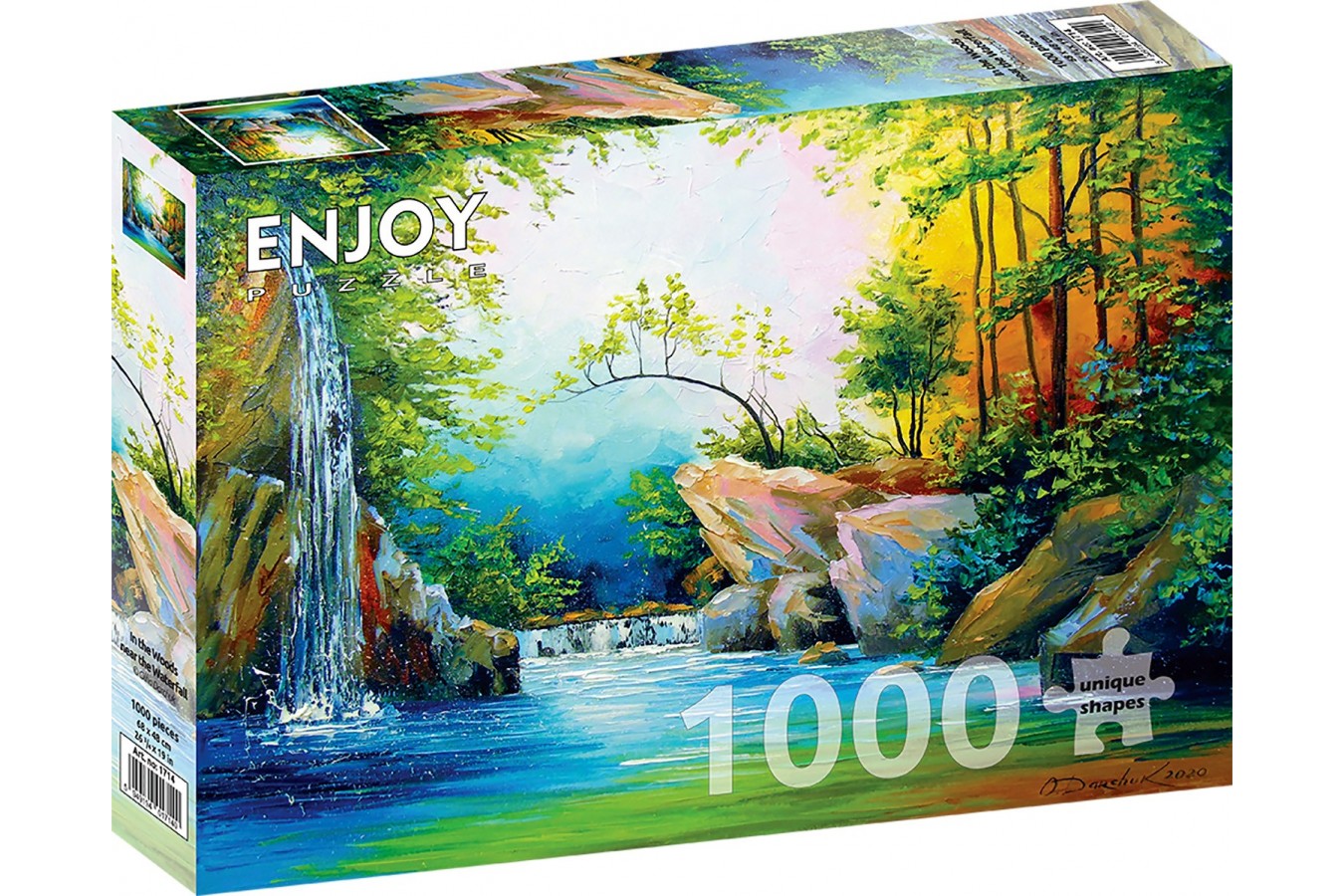 Puzzle 1000 piese ENJOY - In the Woods near the Waterfall (Enjoy-1714)