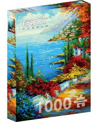 Puzzle 1000 piese ENJOY - Town by the Sea (Enjoy-1844)
