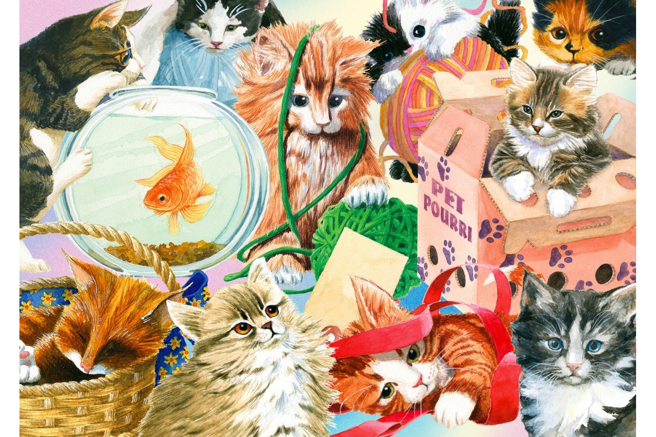 Puzzle 1000 piese ENJOY - Curious Cats (Enjoy-1898)