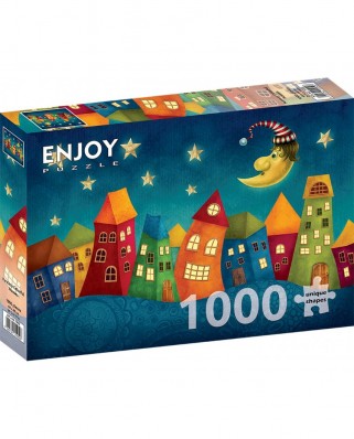 Puzzle 1000 piese ENJOY - Fantasy Colorful Houses (Enjoy-1952)