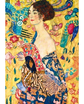 Puzzle 2000 piese Bluebird Puzzle - Gustav Klimt: Lady with Fan, 1918 (Art-by-Bluebird-F-60202)