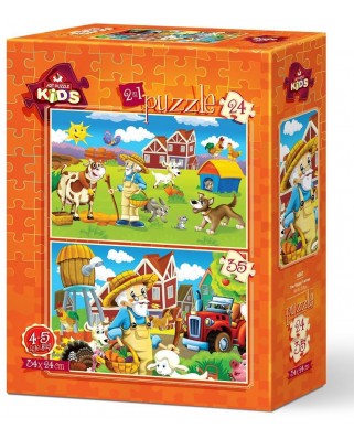 Puzzle 24/35 piese Art Puzzle - Happy Farmer (Art-Puzzle-5567)