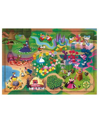 Puzzle 1000 piese Clementoni - Story Maps - Alice in Wonderland (Clementoni-39667)