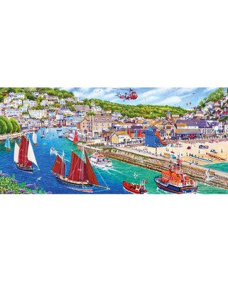 Puzzle 636 piese panoramic Gibsons - Looe Harbour (Gibsons-G4054)