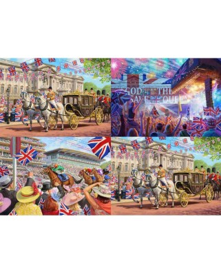 Puzzle 4x500 piese Gibsons - Royal Celebrations (Gibsons-G5061)