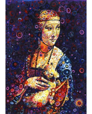 Puzzle 500 piese Grafika - Sally Rich: Lady with an Ermine, by Sally Rich (Grafika-F-32215)