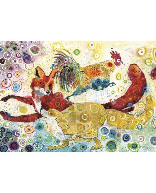 Puzzle 500 piese Grafika - Sally Rich: Leaping Fox's (Grafika-F-32254)