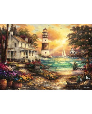 Puzzle 500 piese Grafika - Chuck Pinson: Cottage by the Sea (Grafika-F-32296)