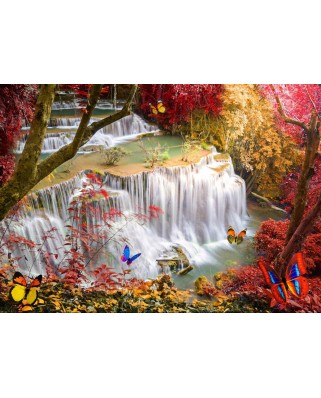 Puzzle 500 piese Grafika - Deep Forest Waterfall (Grafika-F-32313)