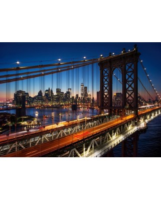 Puzzle 500 piese Grafika - Brooklyn Bridge, Manhattan, New York (Grafika-F-32314)
