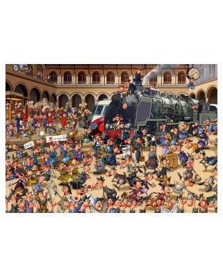 Puzzle 1000 piese Bluebird - Francois Ruyer: French Train Station (Bluebird-Puzzle-F-90034)