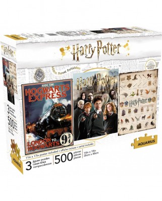 Puzzle 3x500 piese Aquarius - Harry Potter (Aquarius-Puzzle-62001)