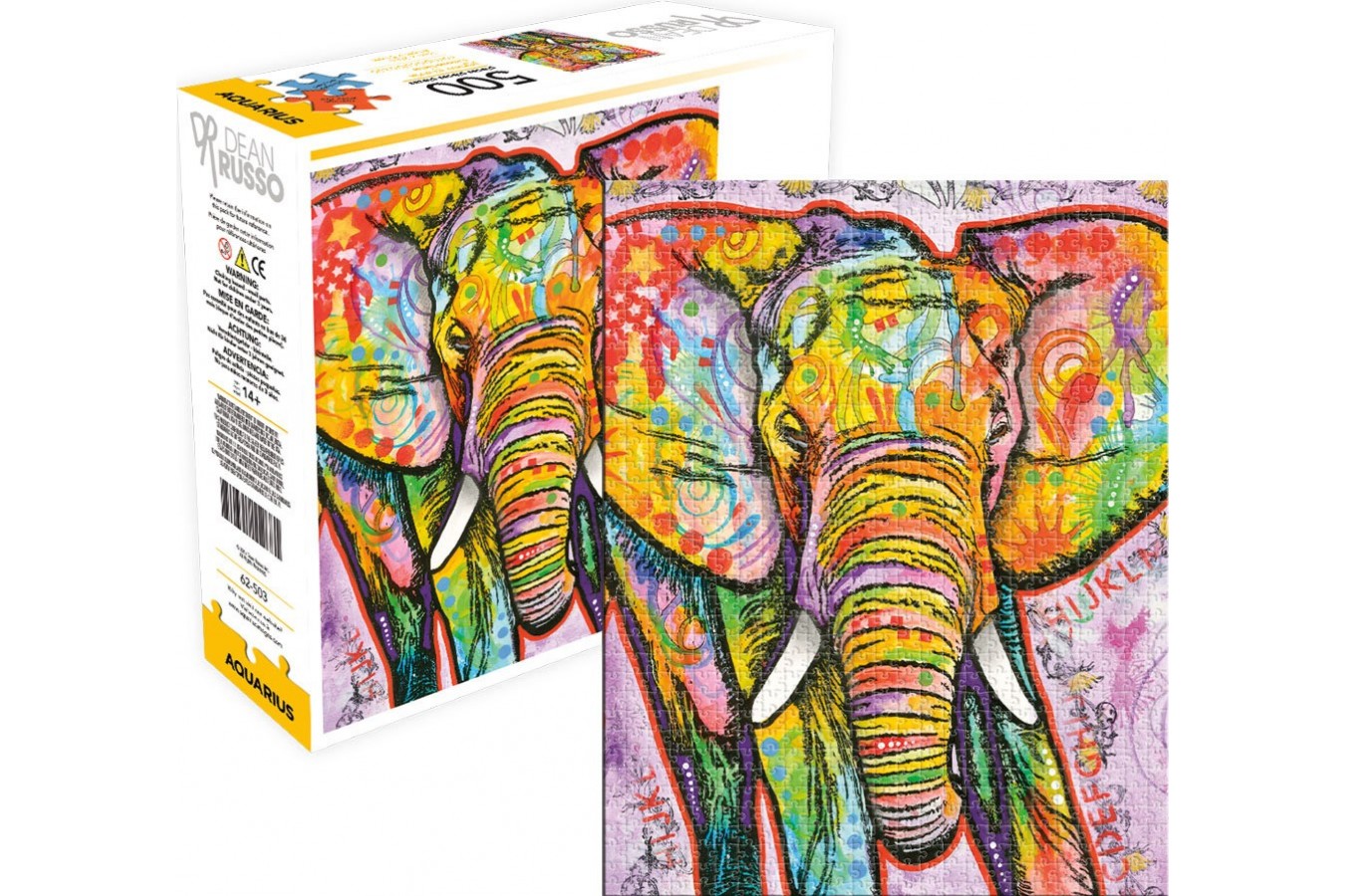 Puzzle 500 piese Aquarius - Elephant (Aquarius-Puzzle-62503)