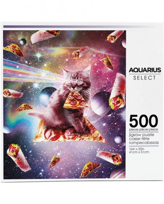 Puzzle 500 piese Aquarius - Random Galaxy Cat Pizza (Aquarius-Puzzle-62522)