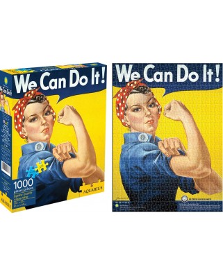 Puzzle 1000 piese Aquarius - Rosie the Riveter - War Poster (Aquarius-Puzzle-65260)
