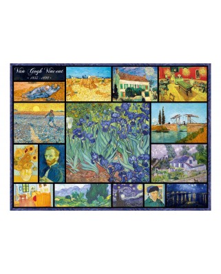 Puzzle 4000 piese Bluebird Puzzle - Vincent Van Gogh: Collage - Vincent Van Gogh (Art-by-Bluebird-60154)