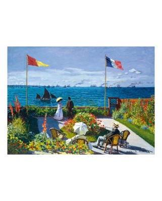 Puzzle 3000 piese Bluebird Puzzle - Claude Monet: Garden at Sainte-Adresse, 1867 (Art-by-Bluebird-60158)