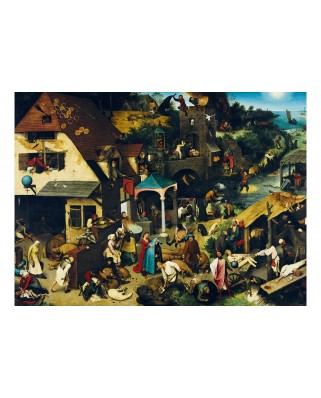 Puzzle 3000 piese Bluebird Puzzle - Pieter Bruegel: Netherlandish Proverbs, 1559 (Art-by-Bluebird-60159)