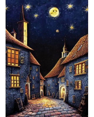 Puzzle 500 piese Art Puzzle - Medieval Inn Night (Art-Puzzle-5102)