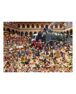 Puzzle 3000 piese Bluebird Puzzle - Francois Ruyer: French Train Station (Bluebird-Puzzle-70579-P)