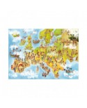 Puzzle 1000 piese D-Toys - Cartoon Collection - Map of Europe (Deico-Games-76120)