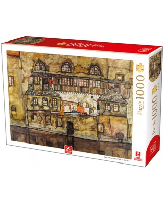 Puzzle 1000 piese D-Toys - Egon Schiele: House Wall on the River (Deico-Games-76748)