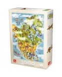 Puzzle 1000 piese D-Toys - Cartoon Collection - USA (Deico-Games-76779)