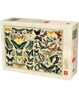 Puzzle 1000 piese D-Toys - Encyclopedia Butterflies (Deico-Games-76786)