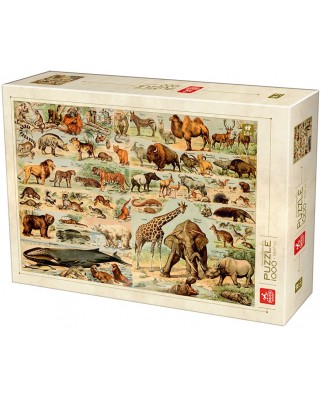 Puzzle 1000 piese D-Toys - Encyclopedia Wild Animals (Deico-Games-76793)