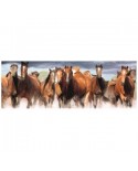 Puzzle 150 piese XXL panoramic Dino - Horses in the Water (Dino-39334)