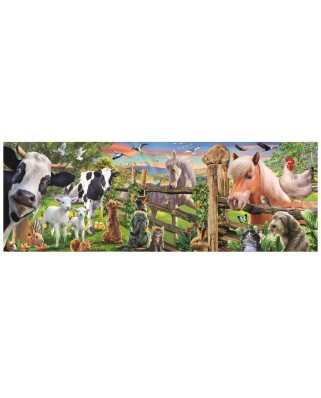 Puzzle 150 piese XXL panoramic Dino - The Farm (Dino-39335)