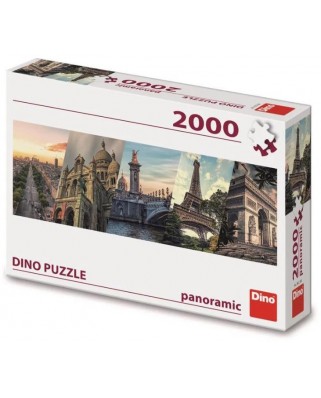 Puzzle 2000 piese Dino - Collage - Paris (Dino-56210)