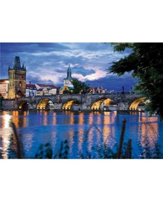 Puzzle 1000 piese D-Toys - Nocturnal Landscapes : Prague, Czech Republic (DToys-70500)
