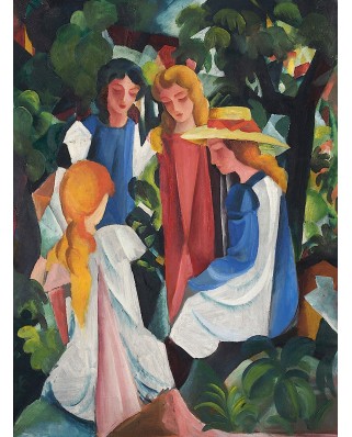 Puzzle 1000 piese D-Toys - August Macke: Four Girls (Dtoys-72863)