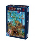 Puzzle 1000 piese D-Toys - Cartoon Collection - New York (Dtoys-74706)