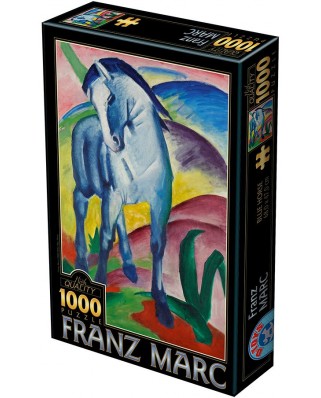 Puzzle 1000 piese D-Toys - Marc Franz: Blue Horse (Dtoys-75147)