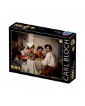 Puzzle 1000 piese D-Toys - Carl Bloch: In a Roman Osteria (Dtoys-77363)
