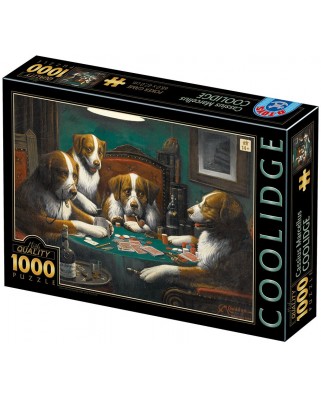 Puzzle 1000 piese D-Toys - Cassius Marcellus Coolidge: Poker Game (Dtoys-77394)