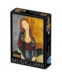 Puzzle 1000 piese D-Toys - Amedeo Modigliani: Portrait of Jeanne Hebuterne (Dtoys-77400)