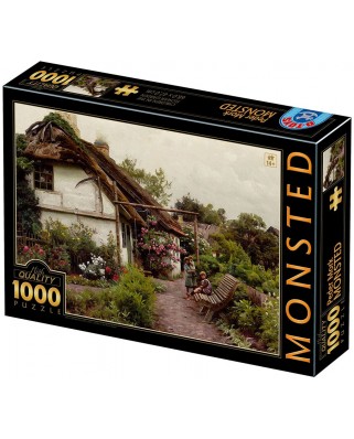 Puzzle 1000 piese D-Toys - Peder Mork Monsted: Children in the Flower Garden (Dtoys-77639)
