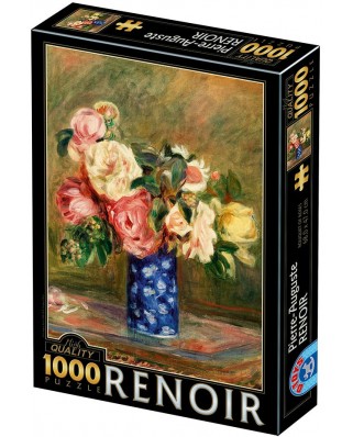Puzzle 1000 piese D-Toys - Auguste Renoir: Bouquet of Roses (Dtoys-77684)