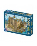 Puzzle 1000 piese D-Toys - Cartoon Collection - Notre Dame (Dtoys-77752)