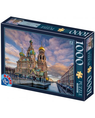 Puzzle 1000 piese D-Toys - Church of the Savior on Blood - Saint Petersburg (Dtoys-77776)
