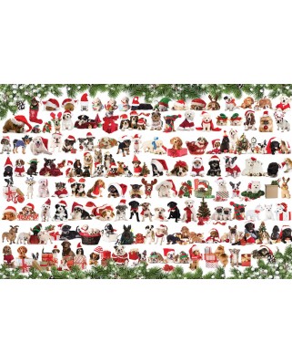 Puzzle 1000 piese Eurographics - Holiday Dogs Tin (Eurographics-8051-0939)